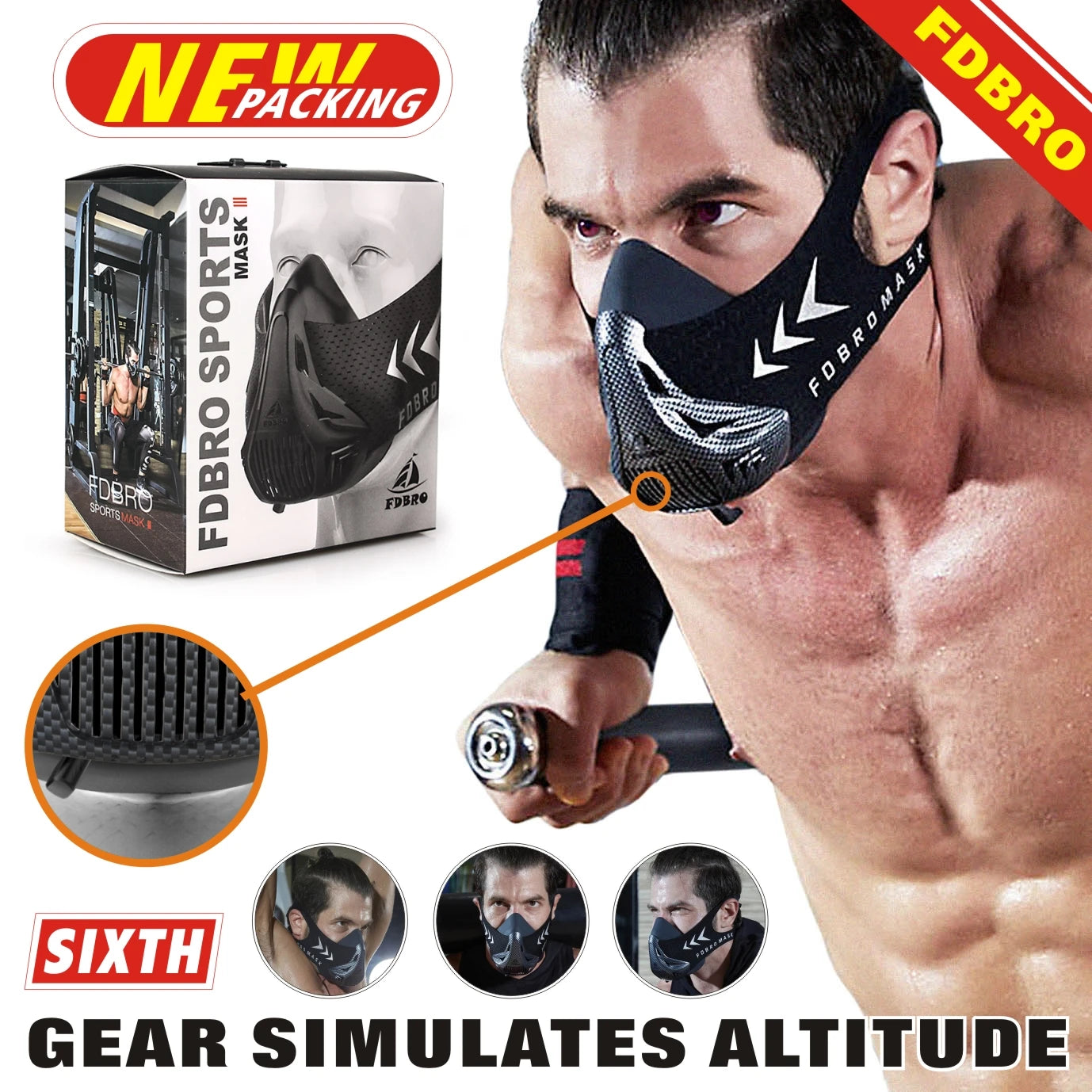 FDBRO Sports Training Mask – Cardio & Fitness Endurance