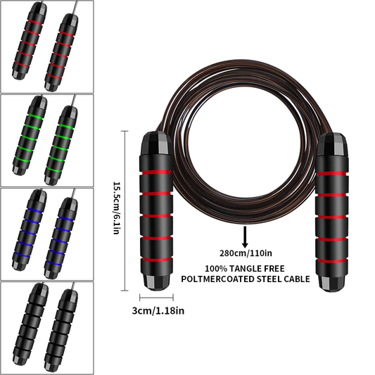 Speed Jump Rope – Adjustable Steel Wire Skipping Rope for Exercise & Home Training